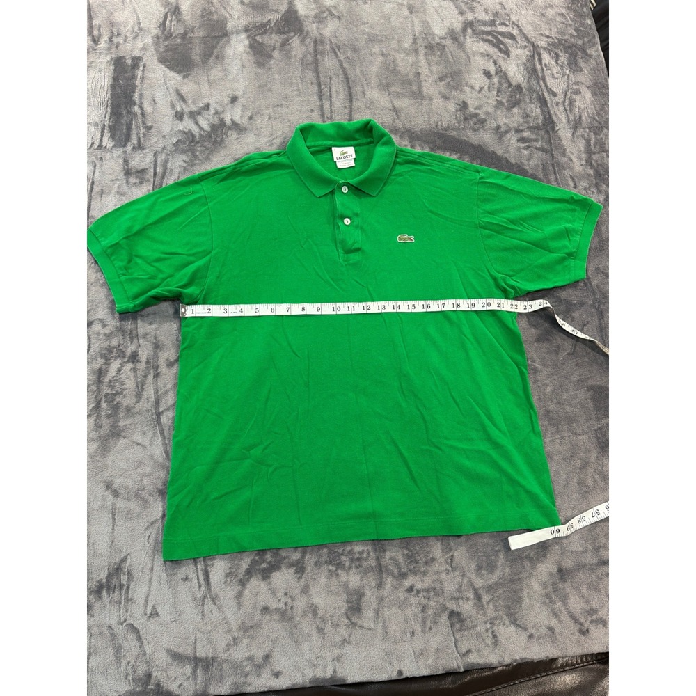 Lacoste Polo Shirt Mens Green Short Sleeve Pique Size 7 XXL - Picture 4 of 8